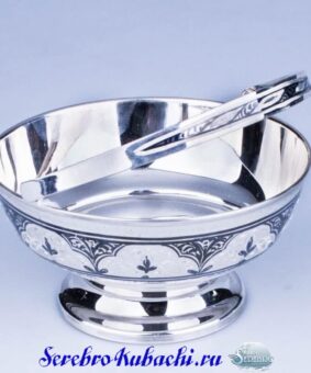 серебряная корзинка кубачи