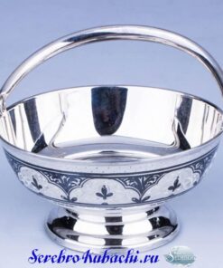 серебряная корзинка кубачи