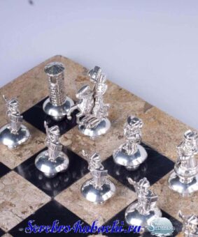 серебряные шахматы