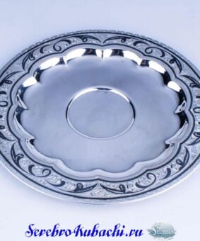 серебряное чайное блюдце