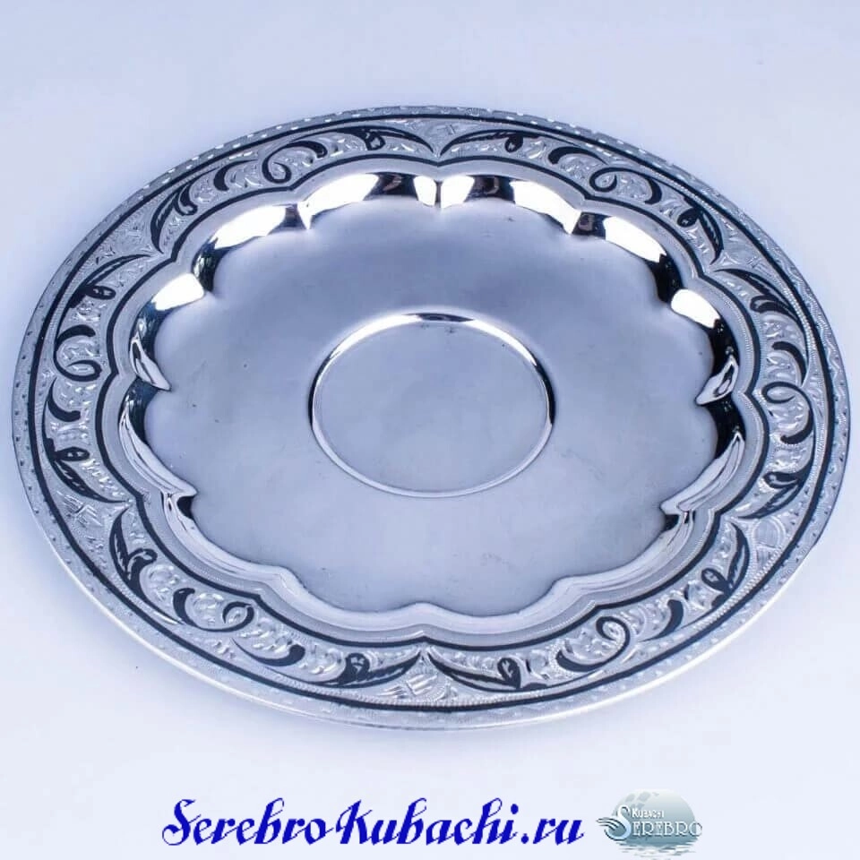 серебряное чайное блюдце