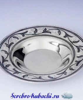 серебряное чайное блюдце