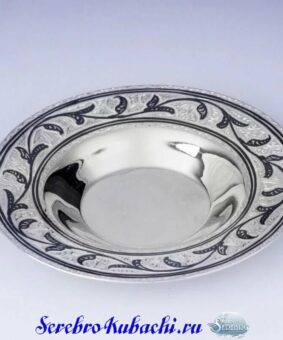 серебряное чайное блюдце