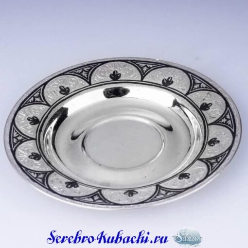 Чайная пара из серебра 6 серебряное блюдце