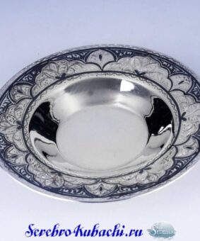 серебряное чайное блюдце
