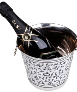 серебряное ведро для шампанского