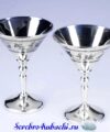 набор серебряных бокалов для мартини
