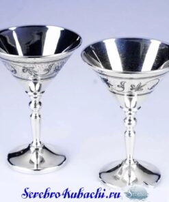 набор серебряных бокалов для мартини