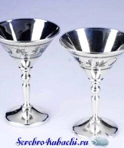 набор серебряных бокалов для мартини
