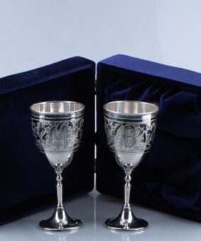 свадебные бокалы с монограммой