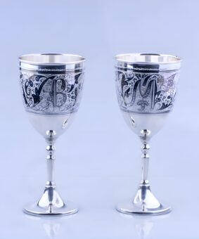 свадебные бокалы с монограммой