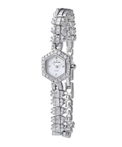 серебряные часы с фианитами