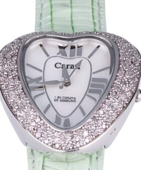 серебряные часы с бриллиантами