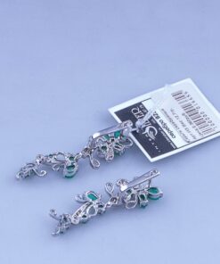 серьги серебряные с хризопразом