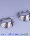 серьги с раухтопазом в серебре