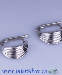 серьги с раухтопазом в серебре