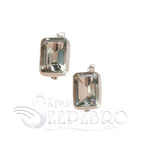 серебряные серьги с аметистом