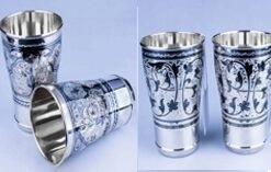 Серебряные стаканы и подстаканники