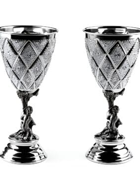Серебряные свадебные кубки