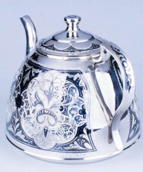 серебряный заварочный чайник кубачи