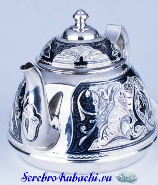 серебряный заварной чайник