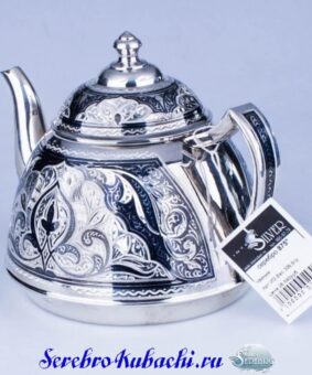 серебряный заварной чайник