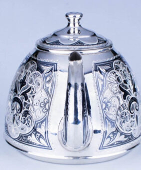 серебряный заварочный чайник кубачи