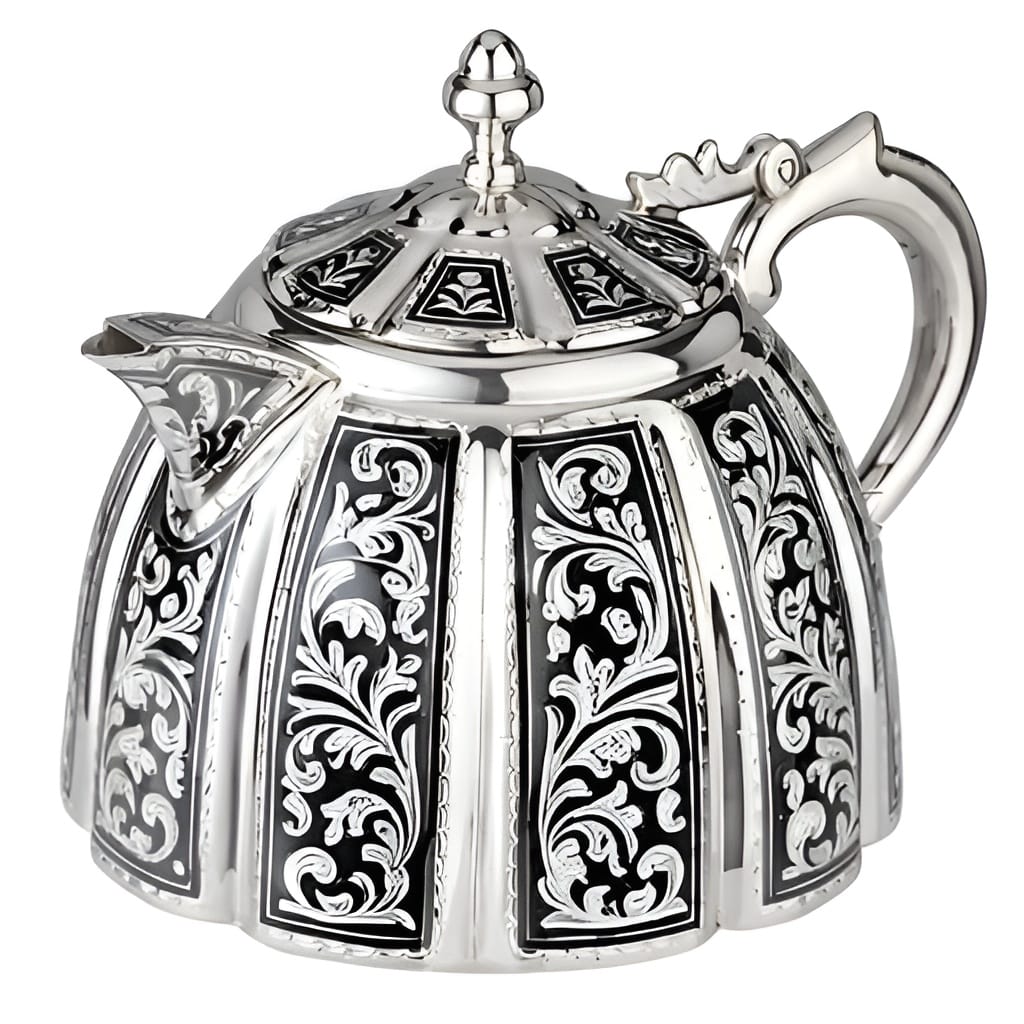Серебряный чайник кубачи 1 Серебряный чайник кубачи