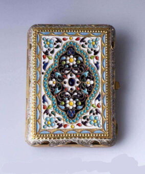 Alternative view of Серебряный портсигар с эмалью