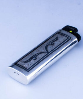 серебряный чехол под зажигалку