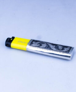 серебряный чехол под зажигалку