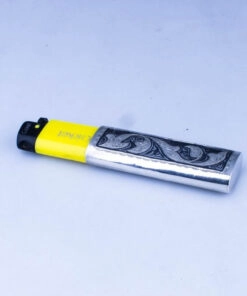 серебряный чехол под зажигалку