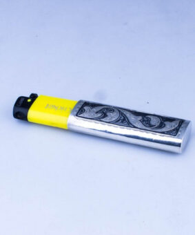 серебряный чехол под зажигалку