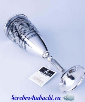 Серебряные свадебные бокалы 10 серебряный бокал кубачи