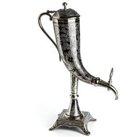 серебряный графин рог