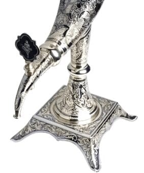 серебряный графин рог