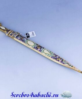 серебряный кинжал с эмалями