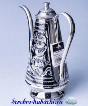 серебряный заварочный кофейник