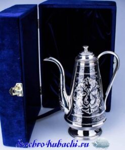 Серебряный кофейник заварник Кубачи 2