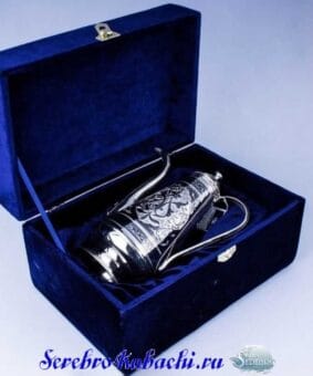 Серебряный кофейник заварник Кубачи 4