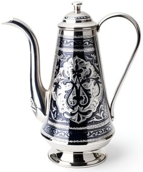 серебряный кофейник заварник