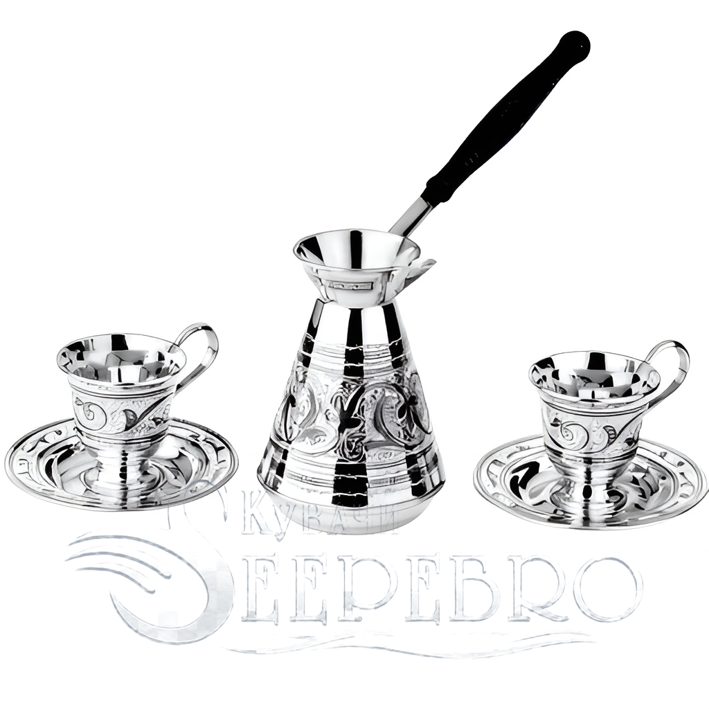 Серебряный кофейный набор Кубачи 1 серебряный кофейный набор