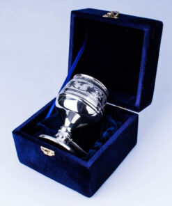 серебряный коньячный бокал в футляре