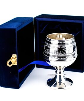 серебряный коньячный бокал