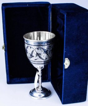серебряный кубок бокал кубачи