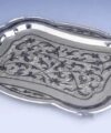 квадратный серебряный поднос