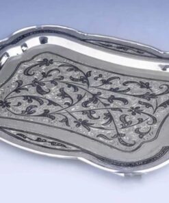квадратный серебряный поднос