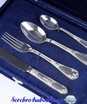 серебряные столовые приборы