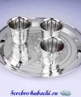 серебряный набор на троих