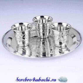 серебряный набор на троих